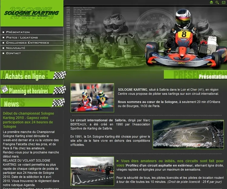 Sologne Karting (circuit international) à Salbris, Loir-et-Cher (41)